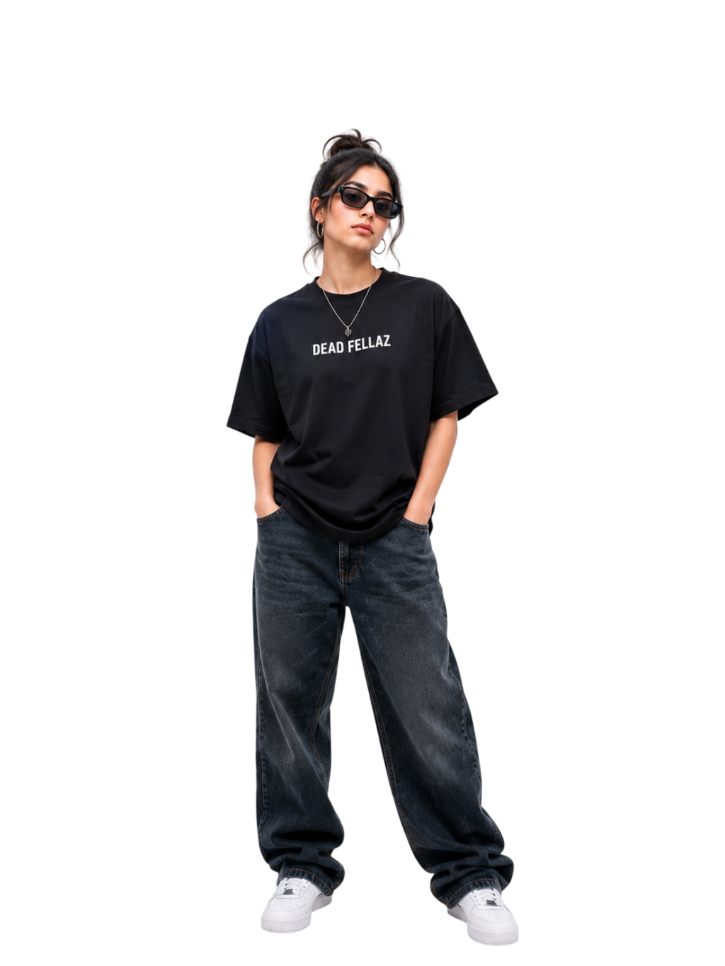 NO LIFE Oversized-Tee