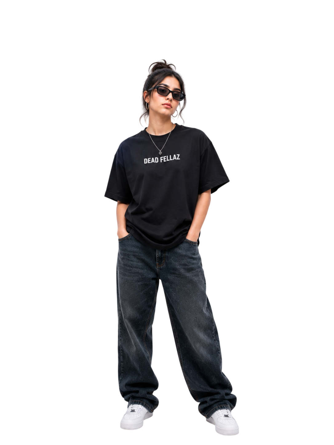 NO LIFE Oversized-Tee